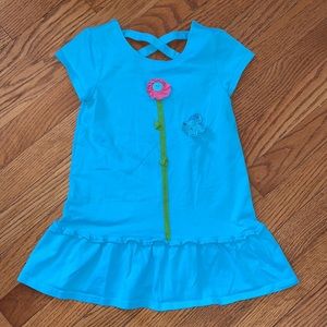 Le Top Blue Dress with Pink Flower